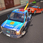 Police Tow Truck Driving Car icône