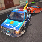 Police Tow Truck Driving Car آئیکن