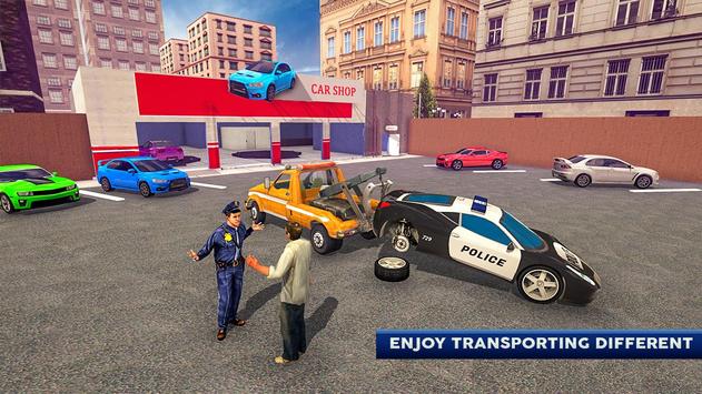 Police Tow Truck Driving Car Transporter screenshot 8