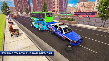 Police Tow Truck Driving Car imagem de tela 2