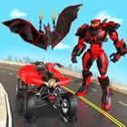 Flying Bat Robot Transform - ATV Bike Robot Game icon