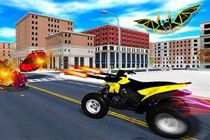 Flying Bat Robot Transform - ATV Bike Robot Game ポスター