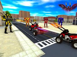 Flying Bat Robot Transform - ATV Bike Robot Game screenshot 1