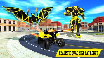 Flying Bat Robot Transform - ATV Bike Robot Game 스크린샷 2