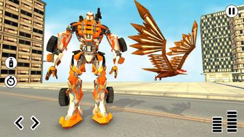 Flying Eagle Robot Car Multi Transforming Games screenshot 1