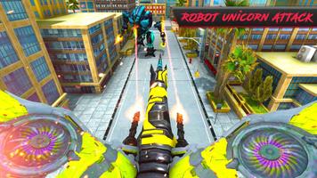Unicorn Transform Robot City Attack: Robot Games Screenshot 3