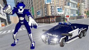 Police Cat Robot Transform Games Plakat