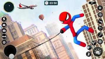 Flying Spider Rope Hero Games screenshot 2