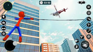 Flying Spider Rope Hero Games screenshot 3