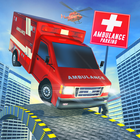 Ambulance toit saut d'obstacles: Impossible Stunts icône