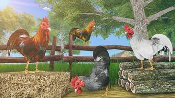 Wild Rooster Animal Run Race- Chicken Farm Racing ảnh chụp màn hình 2