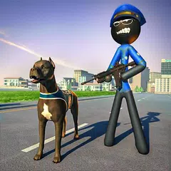 Stickman Police Dog Chase Icon
