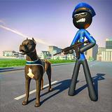 Stickman Police Dog Chase icône