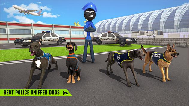 Stickman Police Dog Chase Crime Simulator screenshot 4
