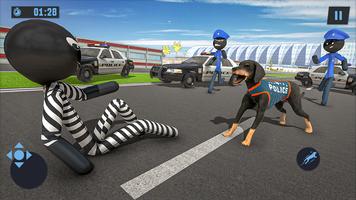 Stickman Police Dog Chase Cartaz