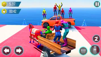 3 Schermata Superhero Car Stunt Mega Ramp