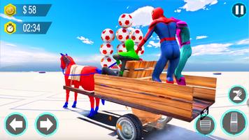 Superhero Horse Cart Taxi Game screenshot 1
