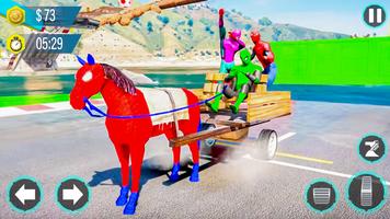Superhero Horse Cart Taxi Game capture d'écran 2