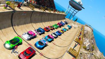 برنامه‌نما Superhero Car Stunt Racing 3D عکس از صفحه