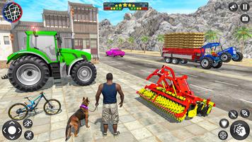 Jeux l'agriculture tracteur Affiche