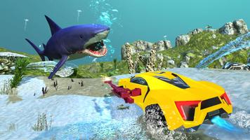 2 Schermata Underwater Shark Attack Transform Robot Car 2020