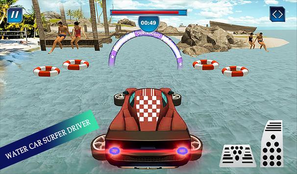 Water Surfing Floating Car Racing Game 2019 screenshot 11