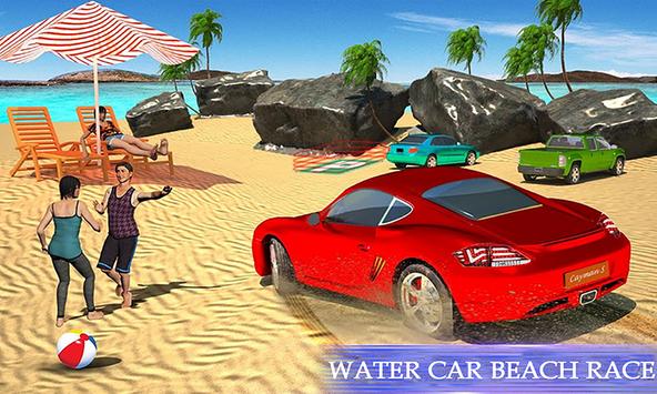 Water Surfing Floating Car Racing Game 2019 screenshot 1