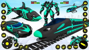 Shark Robot Car Transform poster