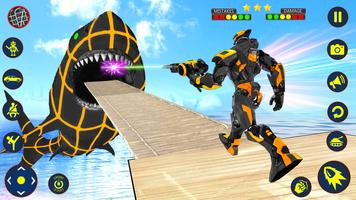 Shark Robot Car Transform screenshot 2