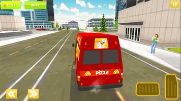 City Pizza Delivery Driver 3D الملصق