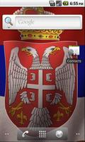 3D Serbian Flag Affiche