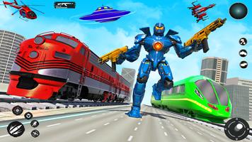 Train Robot Transform Car Game ảnh chụp màn hình 3