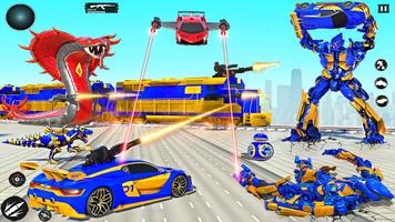 Train Robot Transform Car Game-poster