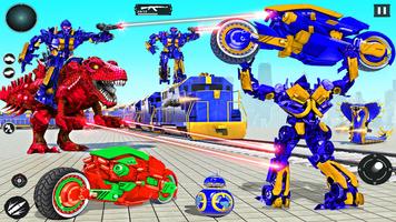 Train Robot Transform Car Game স্ক্রিনশট 1