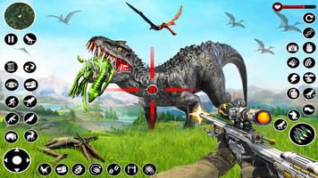 Wild Dino Hunting Gun Games 3d Plakat