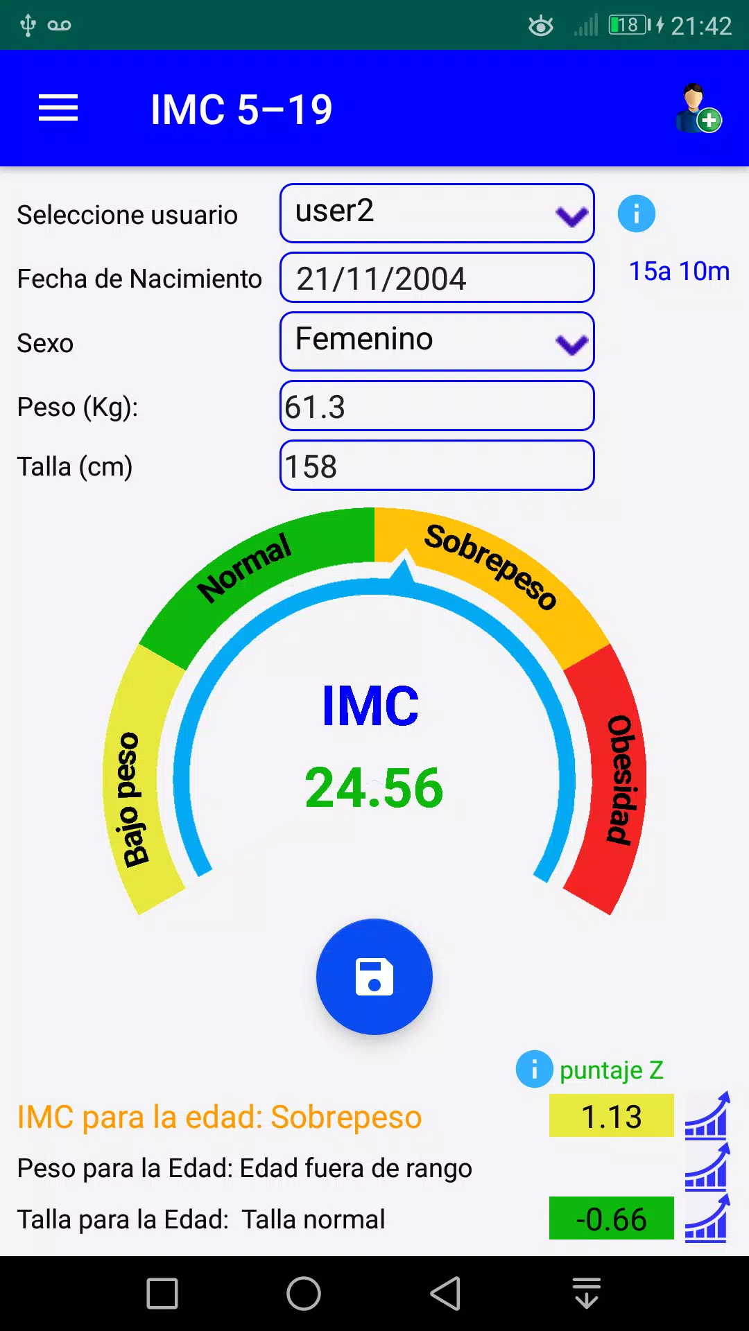 Calculadora IMC 5-19 años APK pour Android Télécharger