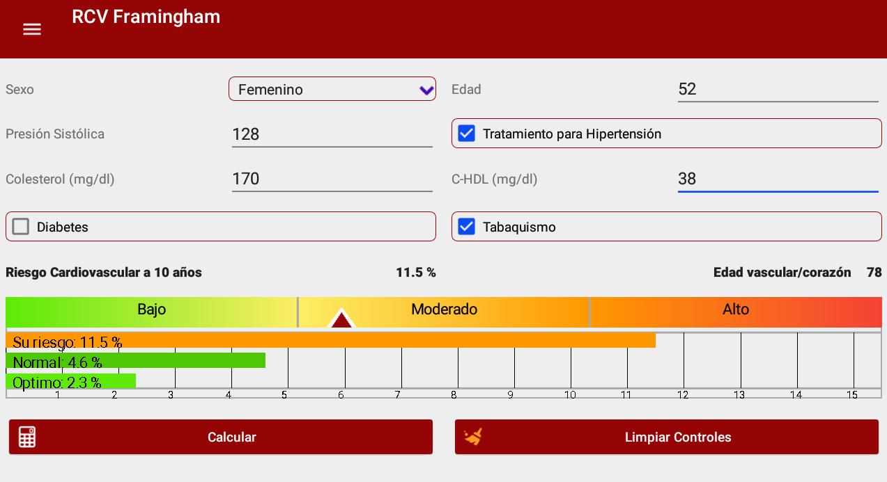 Calculadora colesterol total