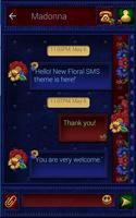 GO SMS PRO THEME VELOUR FLORAL screenshot 1