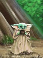 HD Baby Yoda Wallpaper & Mandalorian Wallpaper Affiche