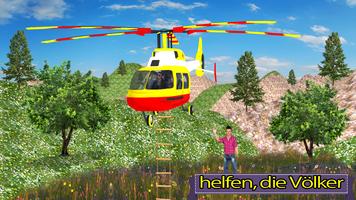 Spaß von Helikopter retten Plakat