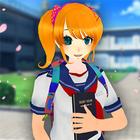 Simulateur d'école fille anime icône