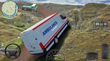 porter secours ambulance Jeu Affiche