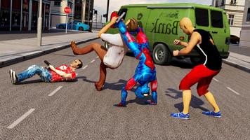 spider Stickman hero: Gangster of Real crime city الملصق