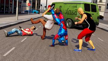 spider Stickman hero: Gangster of Real crime city постер