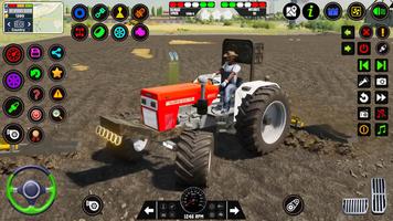 tractor granja juego 3d Poster