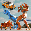 Flying Dino Robot Car Games APK