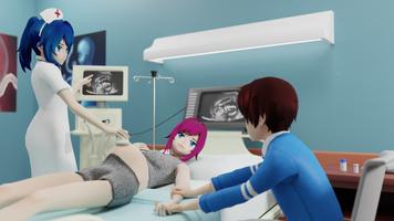 Jogos de mãe grávida de anime Cartaz