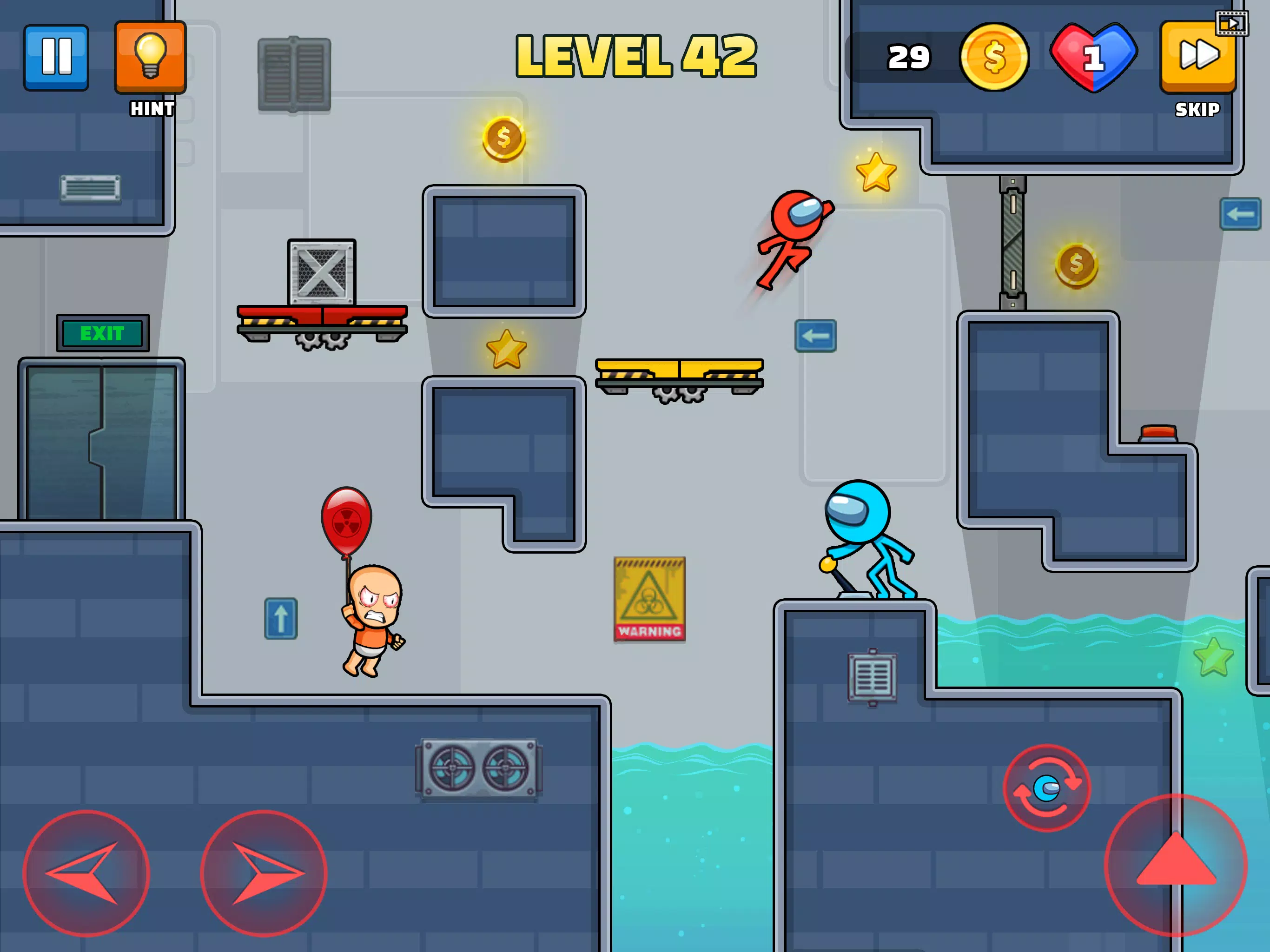 Red and Blue Stickman 2 for Android - Free App Download