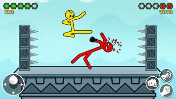 Stick-man Kick Fighting Game постер