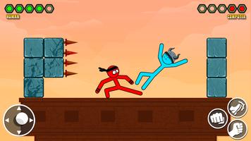 Stick-man Kick Fighting Game скриншот 1